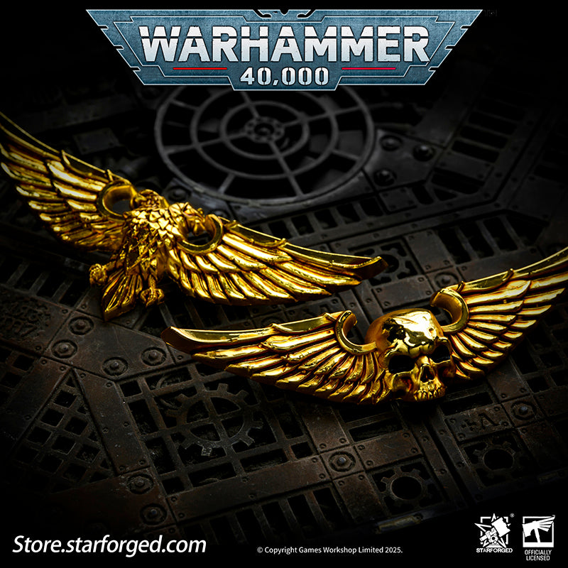 In the war-torn galaxy, the Aquila and the Imperial Skull are symbols every citizen of the Imperium knows well.

It is said that the twin heads of the Aquila represent Terra and Mars, while one eye gazes into the future and the other looks upon the past. The Imperium wages an eternal war for survival across the stars, and for humanity, the Aquila stands as the last beacon of hope in the darkness. The rule of Terra is not kind, and the Imperial regime is far from benevolent—yet only beneath the golden wings 