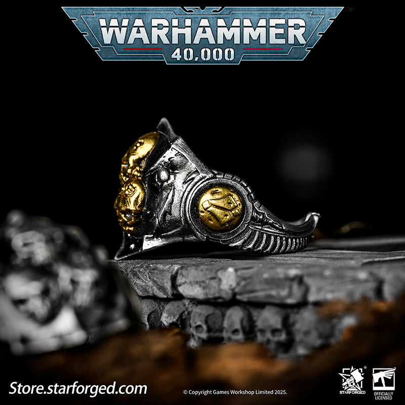 Starforged Warhammer 40K Ring of the Plague Dominus Death Guard Sliver Rings Accessories Jewelry The Death Guard were the XIV Astartes Legion, gene-sons of Mortarion. Once loyal sentinels of the Imperium, they turned against the Emperor during the galaxy-shattering Horus Heresy.For ten millennia since, they have stalked the stars as Nurgle's Chosen - living vessels of countless pestilences, silently spreading death and corruption across worlds. 