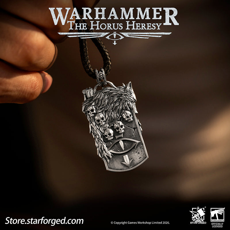 Starforged Warhammer 30K The Horus Heresy Horus Character Pendant Silver Necklace Men's Fashion Jewelry
