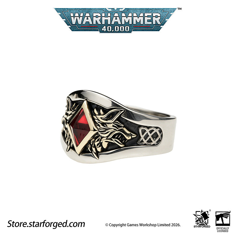 Warhammer 40K Space Wolves Ring of Leman Russ Wolf King Memorial Ring Starforged