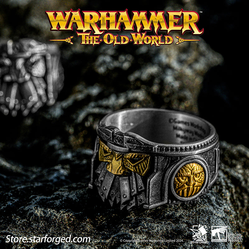 Starforged Duardin Ironbreaker Rune Ring Warhammer the Old World  Men's fashion accessories