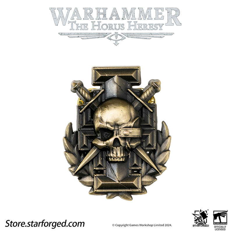 Starforged Warhammer Horus Heresy Burning  Galaxy Legion Insignia Pin Badge Brooch 30K Men's Jewelry