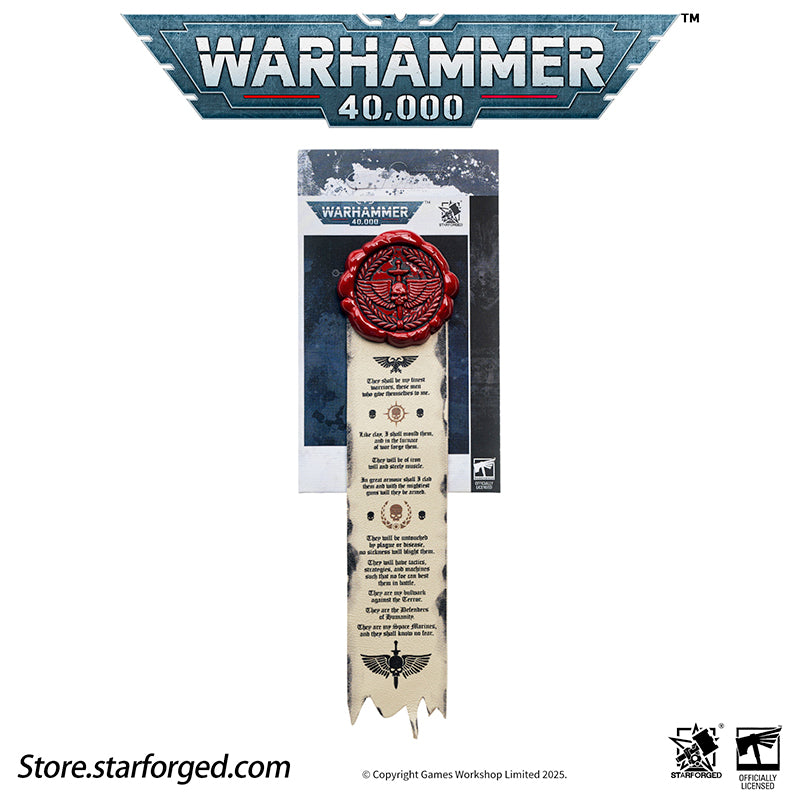 Starforged Warhammer 40K Space Marines Death Company Raven Wing Purity Seal Collection Men's Accessories