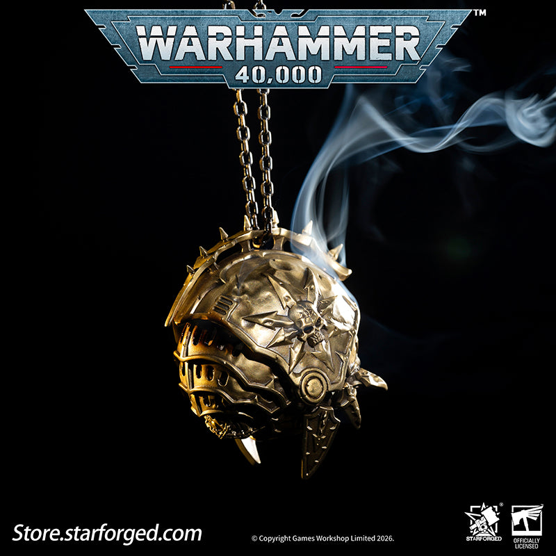 Starforged Warhammer 40K Chaos Space Marines Dark Mechanicum Thurible Incense Burner Men's Fashion Jewelry