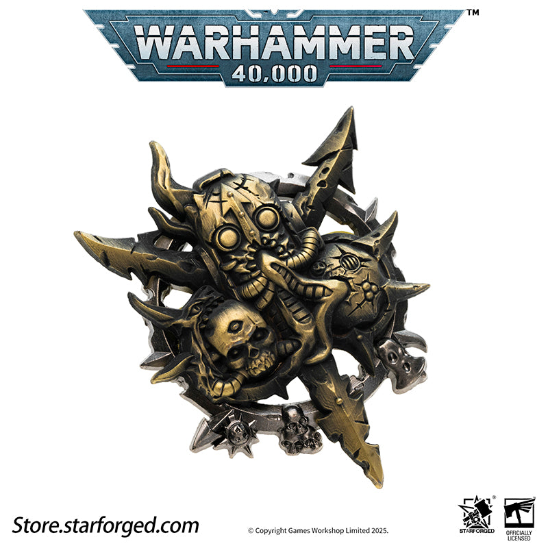 Starforged Warhammer 40K Lords of the Immaterium The Chaos Gods Mark of Ruinous Powers Pin Badge Men's Jewelry Accessories