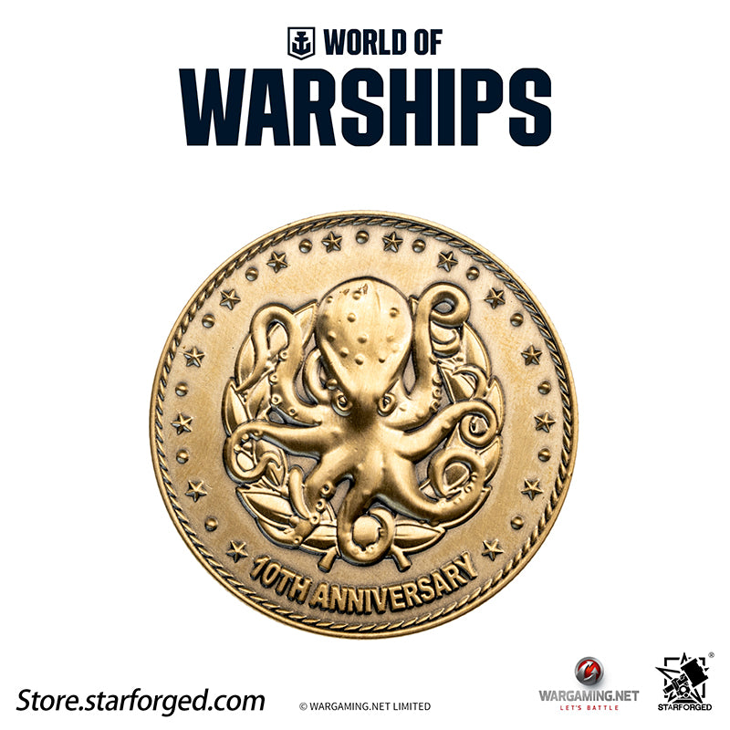 Starforged World of Warships WOWS 10th Anniversary Collectible Coin Game Peripherals Wargaming License