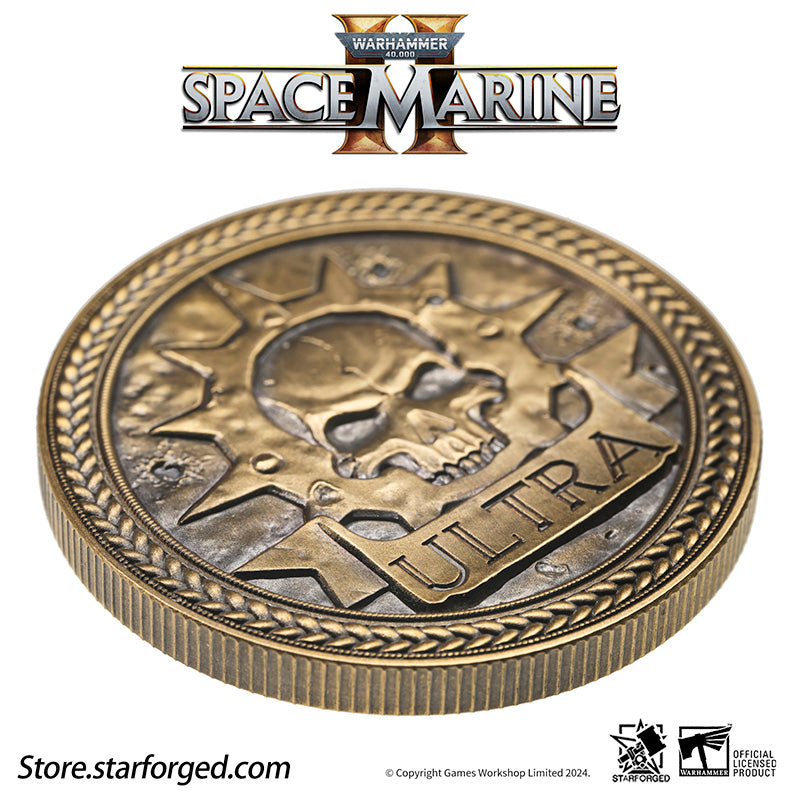 Starforged Warhammer 40K Space Marines Titus  Space Marine 2 Ultramarines Collectible Coin Other