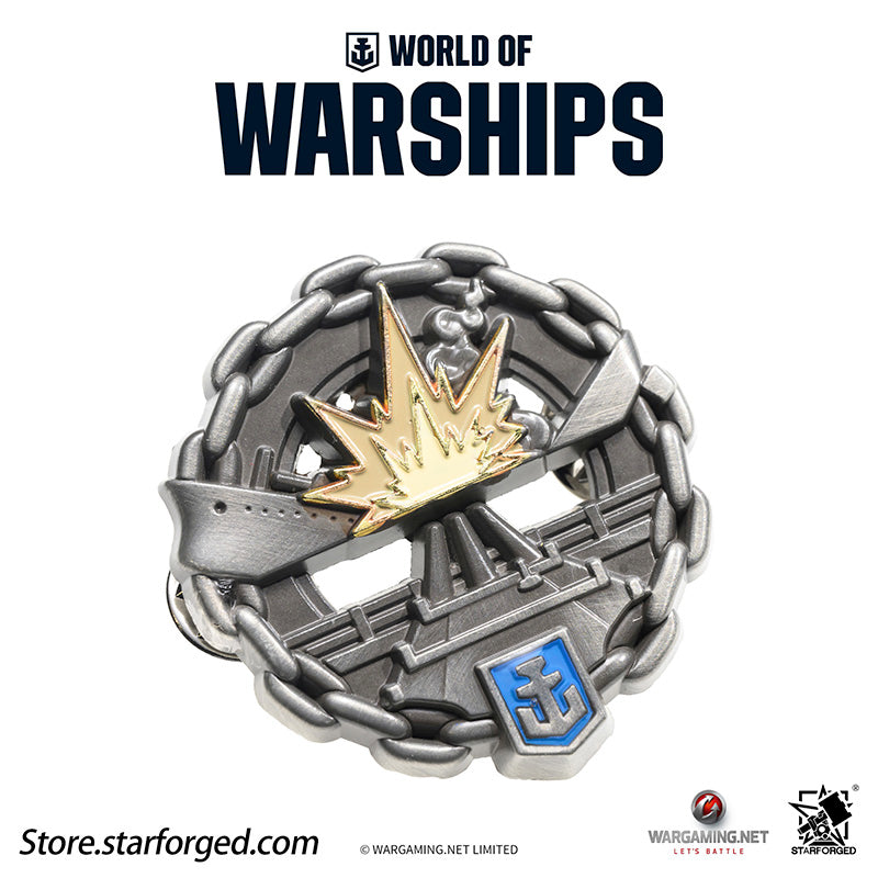 Starforged World of Warships Achievements Commemorative Pin Brooch Badge Game Peripherals Wargaming License