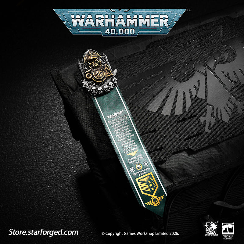 Starforged Warhammer 40K Astra Militarum Scroll Seal (Armageddon “Old One Eye” Honor Badge) Men's Fashion Accessories Armageddon is burning  The endless hordes of Orks press in without cease, and the defenders of the Imperium stand on the brink of collapse. Only one man could pull this world back from the fate of annihilation.  The Second War for Armageddon was a massive WAAAGH! launched by the Ork Warlord Ghazghkull Mag Uruk Thraka. Imperial command faltered under poor leadership