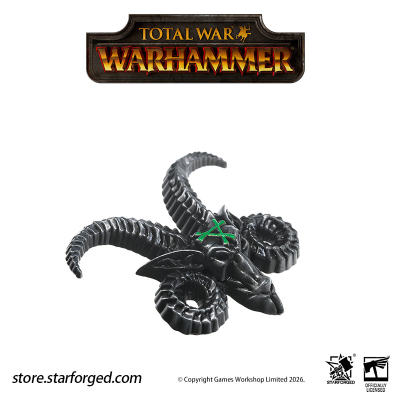Total War III Warhammer Emblem of the Horned Rat Pin Badge Skaven Faction Race Badge Emblem