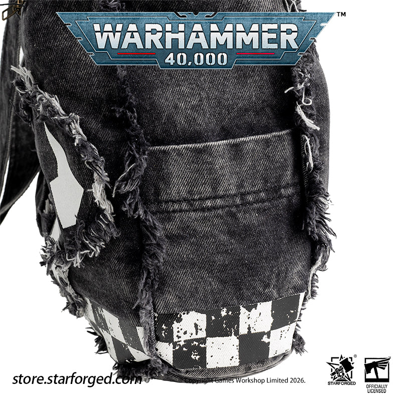 STARFORGED Warhammer 40K Orks Cunningly Brutal Messenger Bag | Orkz Series | Warhammer Gifts WE'RE ABOUT TO START A GROT REBELLION!!!  Orks, also known as Greenskins, are a sentient species in the Warhammer 40K universe. Combining plant-like photosynthetic skin with animalistic behavior, they reproduce asexually through spores. Their genetic code comes preloaded with engineering and technological knowledge, allowing them to construct bizarre war machines and unleash devastating psychic attacks.  