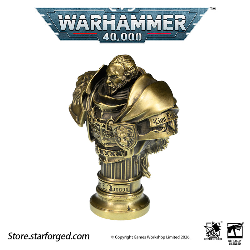 Starforged Warhammer 40K Dark Angel  Lion El'Jonson Bronze Bust Seal Wax  & Coin Set Other
