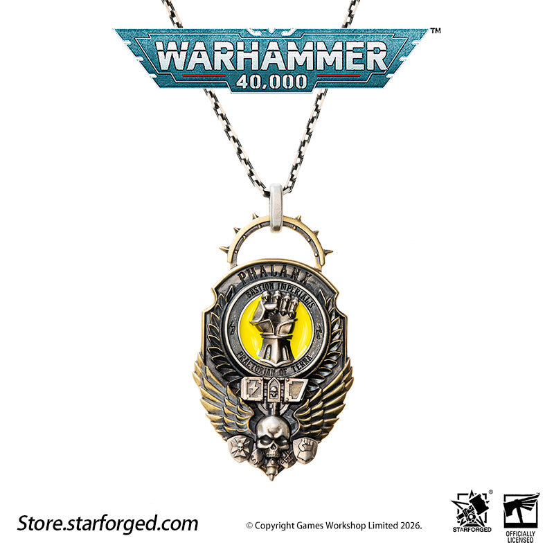 Warhammer 40K Imperial Fists Hammer of Phalanx Pendant Rogal Dorn Necklace Starforged