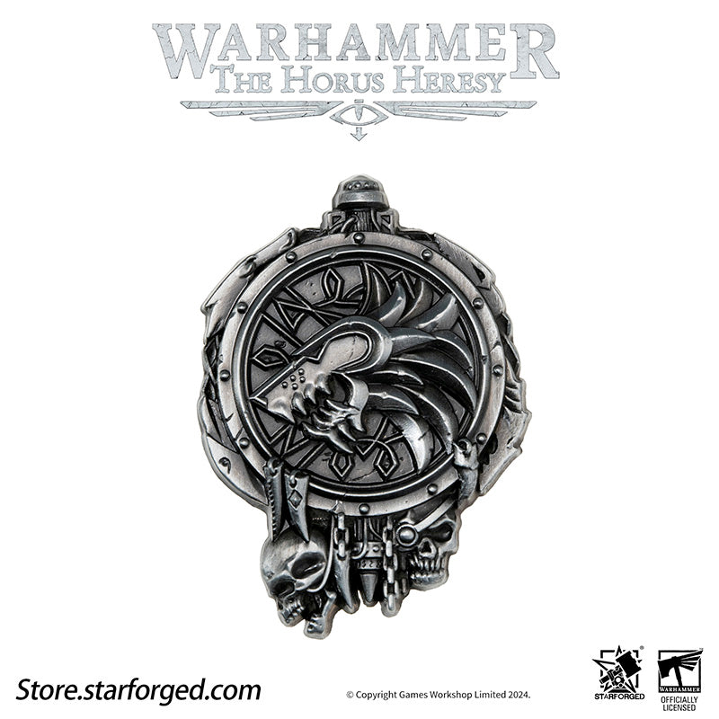 Starforged Warhammer Horus Heresy Burning  Galaxy Legion Insignia Pin Badge Brooch 30K Men's Jewelry