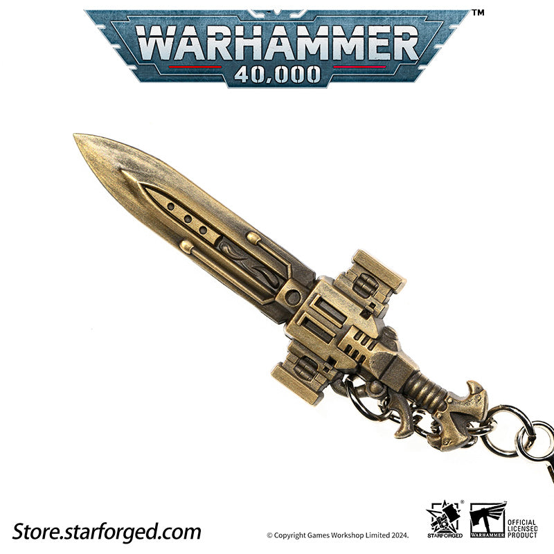 Starforged Custodes Sword & Shield Emperor of Mankind Adeptus Custode Men's Accessories Keychain Pendants