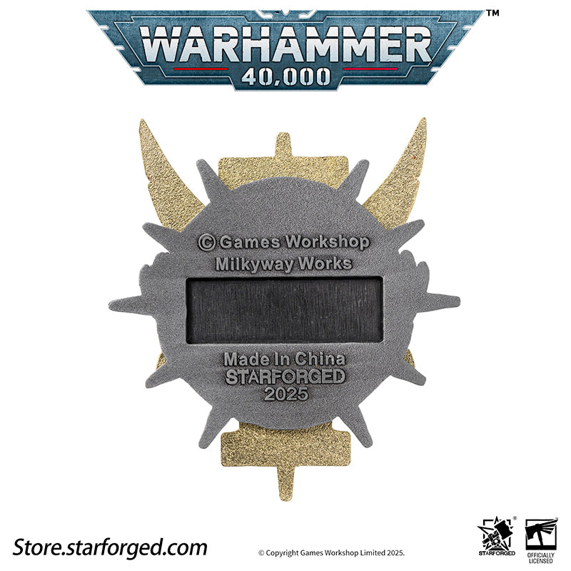 Starforged Warhammer 40K Adepta Sororitas Honour Badge of The Emperor's Rose Seal Badge The Adepta Sororitas, originally known as the Daughters of the Emperor, are an all-female militant branch of the Imperial Cult. As the military arm of the Ecclesiarchy, their sacred duty is the ruthless purging of corruption and heresy within mankind. Countless Sororitas Orders are stationed across the galaxy, their fortified convents becoming beacons of hope burning brightly against the darkness of the Imperium Nihilus.