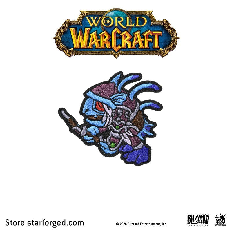 Starforged World of Warcraft Azmerloth Murloc World T-Shirt Velcro Patch Game Merchandise Clothes Officially Authorized