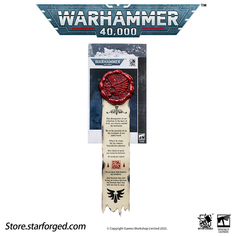 Starforged Warhammer 40K Space Marines Death Company Raven Wing Purity Seal Collection Men's Accessories