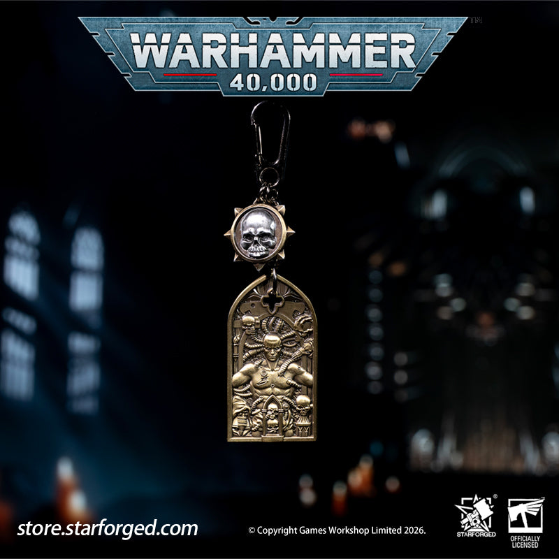 STARFORGED Warhammer 40K Space Marines Adeptus Astartes The Process of Initiation Keyring | Warhammer Gifts | Warhammer Accessories