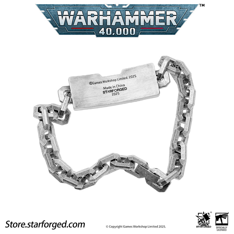 Starforged Warhammer 40K Steel Oath of Imperial Guardsmen Bracelet Men's Jewelry Accessories
