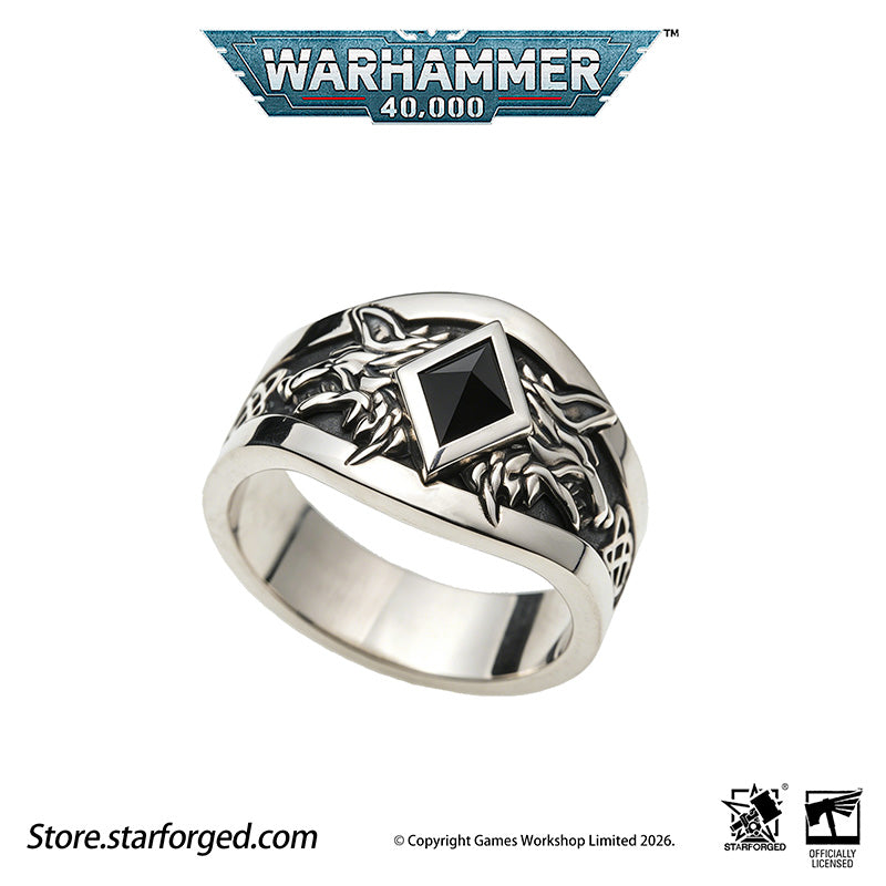 Warhammer 40K Space Wolves Ring of Leman Russ Wolf King Memorial Ring Starforged