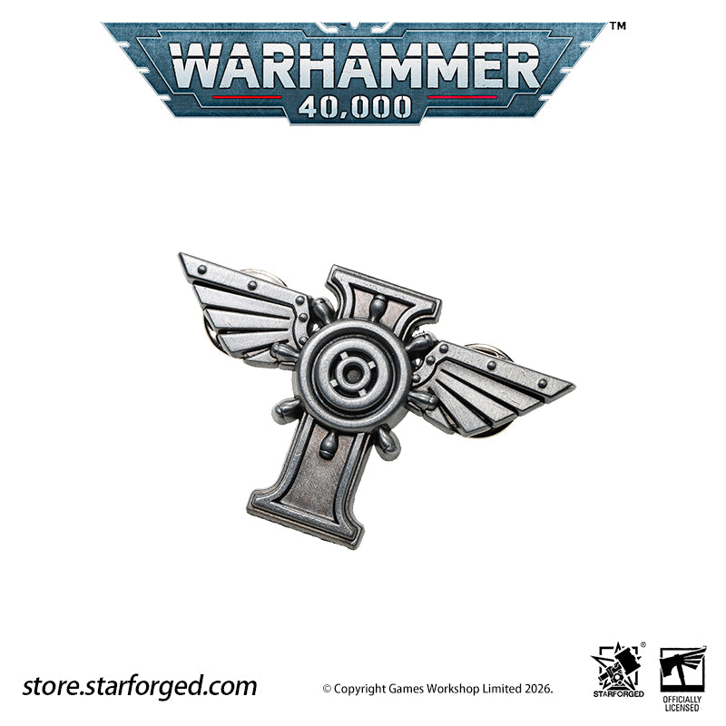 Warhammer 40K Peripheral Products Navis Imperialis Brooch Silver Pin Badge Starforged
