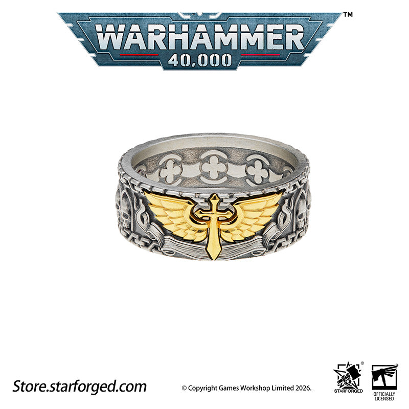 Starforged Warhammer 40K Dark Angels Space Marines Sons of Caliban Ring Accessories Game Merchandise Warhammer Gifts Fashion Accessories The Watchers in the Dark are a distinct race dwelling aboard the Rock, the Dark Angels mobile fortress-monastery.&nbsp; Small of stature and robed in long vestments, they possess an innate gift to ward off daemonic entities of Chaos, an affinity akin to the rare, enigmatic Untouchables who nullify surrounding warp energies.