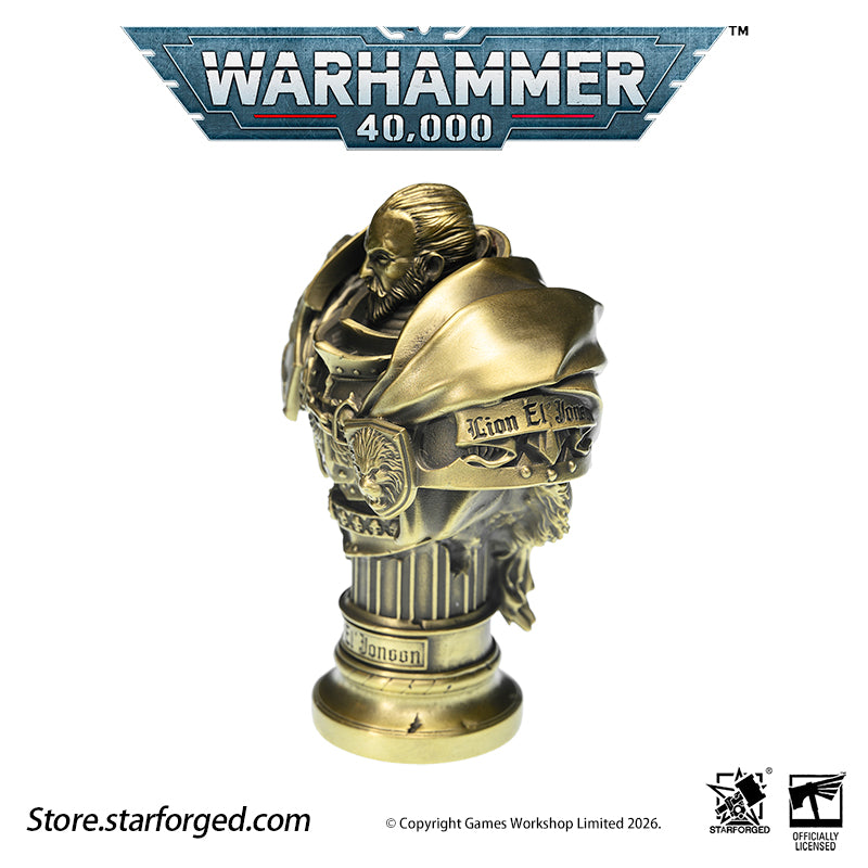 Starforged Warhammer 40K Dark Angel  Lion El'Jonson Bronze Bust Seal Wax  & Coin Set Other
