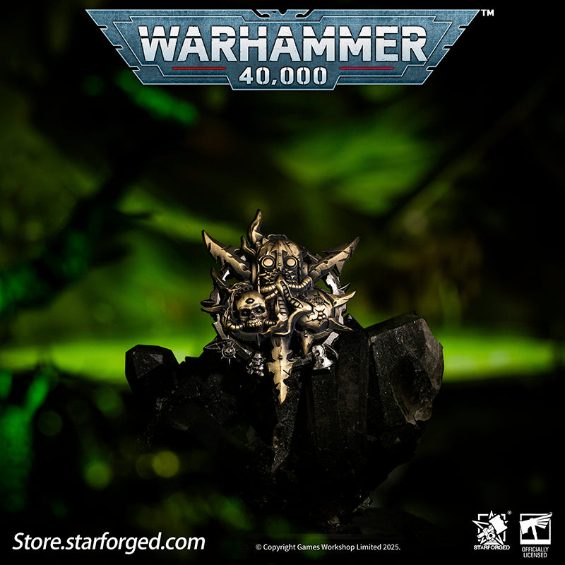 Starforged Warhammer 40K Lords of the Immaterium The Chaos Gods Mark of Ruinous Powers Pin Badge Men's Jewelry Accessories Khorne, Tzeentch, Nurgle, and Slaanesh are the entities known as the Chaos Gods. Collectively, they are also called the "Ruinous Powers" and the "Dark Gods." These four deities are the masters of the Warp and the Realm of Chaos, the manifested reflections of mortal emotions in the beyond.The existence of the Chaos Gods transcends the laws of the material universe. They are conceptual de