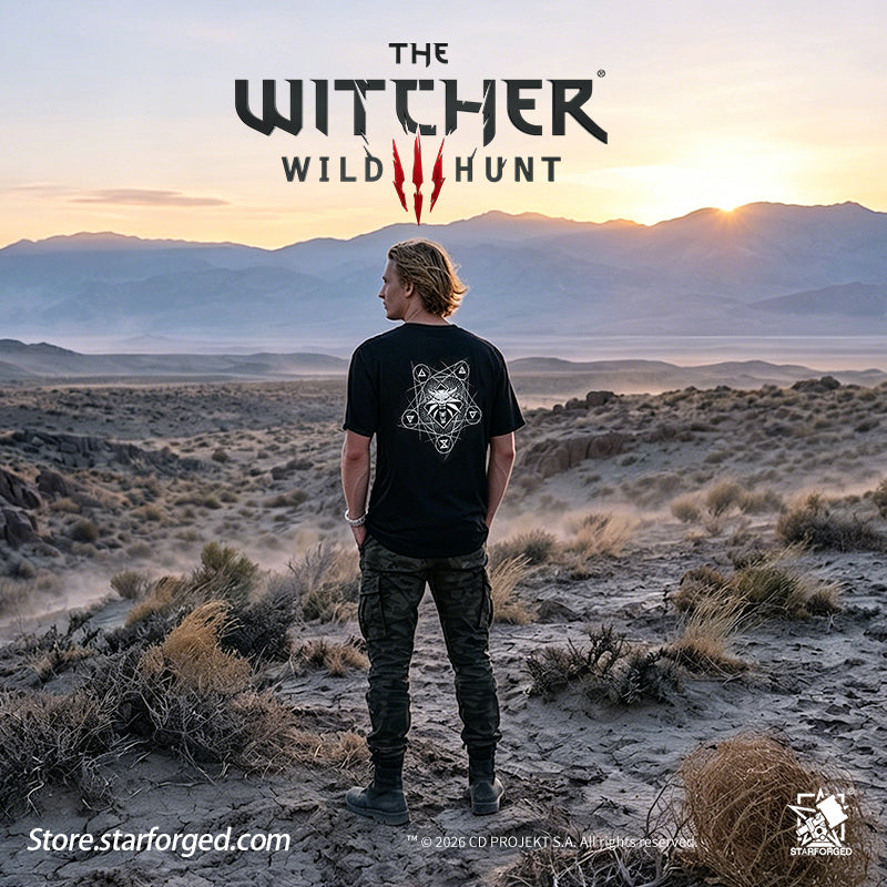 Starforged The Witcher 3: Wild Hunt Witcher3 Themed Signs Breathable lce Silk T-shirt Game Merchandise Officially Authorized