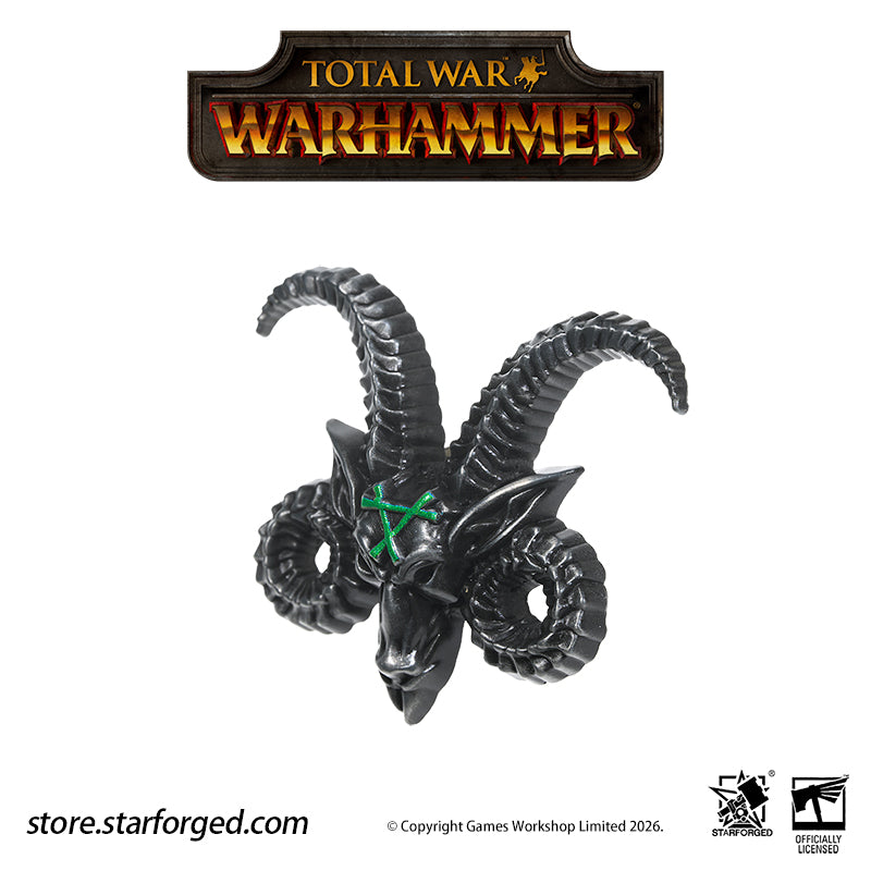 Total War III Warhammer Emblem of the Horned Rat Pin Badge Skaven Faction Race Badge Emblem