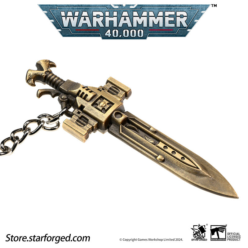 Starforged Custodes Sword & Shield Emperor of Mankind Adeptus Custode Men's Accessories Keychain Pendants