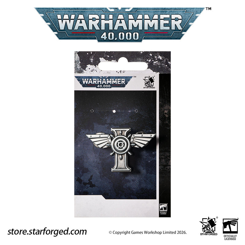 Warhammer 40K Peripheral Products Navis Imperialis Brooch Silver Pin Badge Starforged