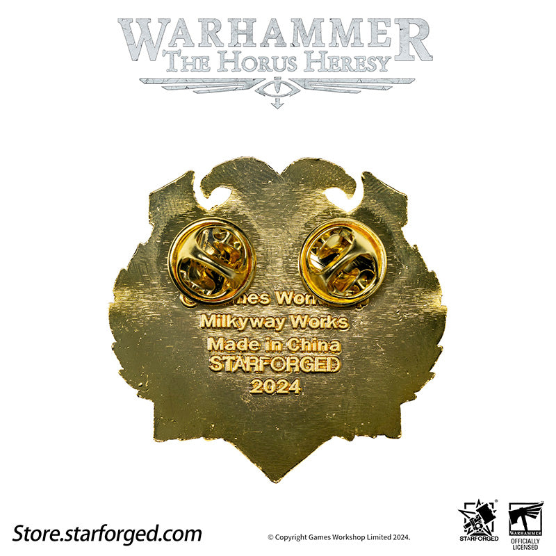 Starforged Warhammer Horus Heresy Burning  Galaxy Legion Insignia Pin Badge Brooch 30K Men's Jewelry