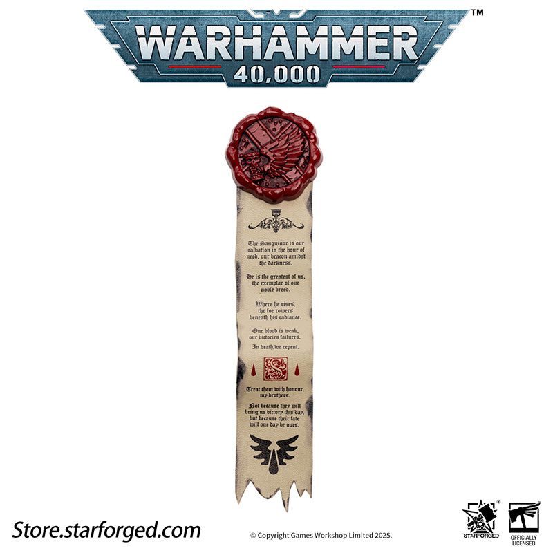 Starforged Warhammer 40K Space Marines Death Company Raven Wing Purity Seal Collection Men's Accessories