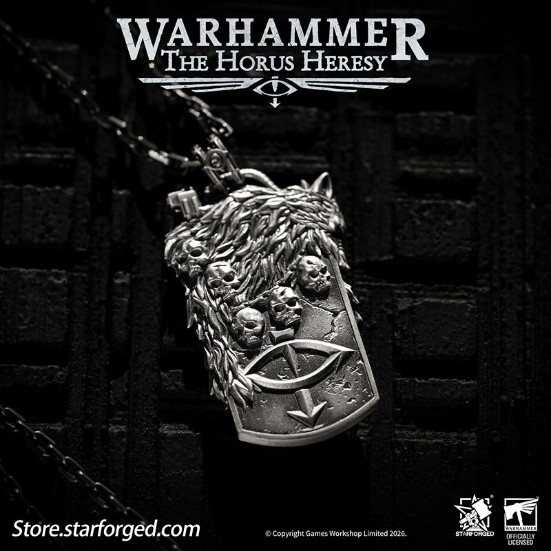 Starforged Warhammer 30K The Horus Heresy Horus Character Pendant Silver Necklace Men's Fashion Jewelry