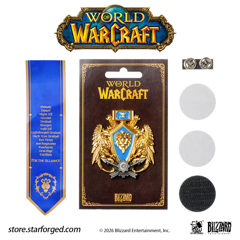 STARFORGED World of Warcraft Faction Metal Badges | Men's Fashion Accessories | Officially Authorized | WOW Gifts