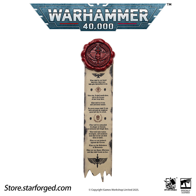 Starforged Warhammer 40K Space Marines Death Company Raven Wing Purity Seal Collection Men's Accessories