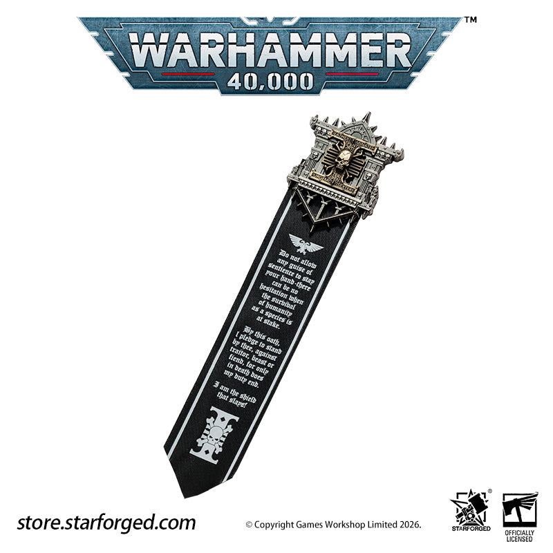 Starforged Warhammer 40K Space Marines Deathwatch Scroll Seal Pin Heavy Badge Warhammer Gifts The Deathwatch are an elite formation of exemplary warriors selected from the finest Space Marine Chapters. Each is a paragon of combat and an expert in defeating xenos plots to destroy the Imperium  Show your commitment to defeating the alien foes of the God Emperor with this DeathWatch Scroll Seal