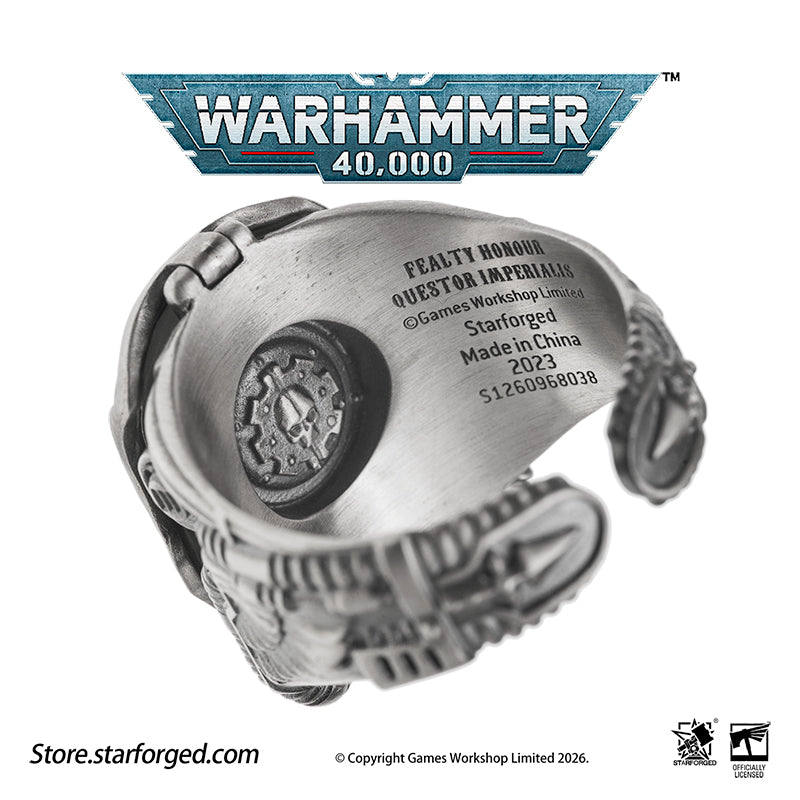 Warhammer 40K Questor Imperialis Helmring Adeptus Mechanicus Titan Culture Ring by Starforged