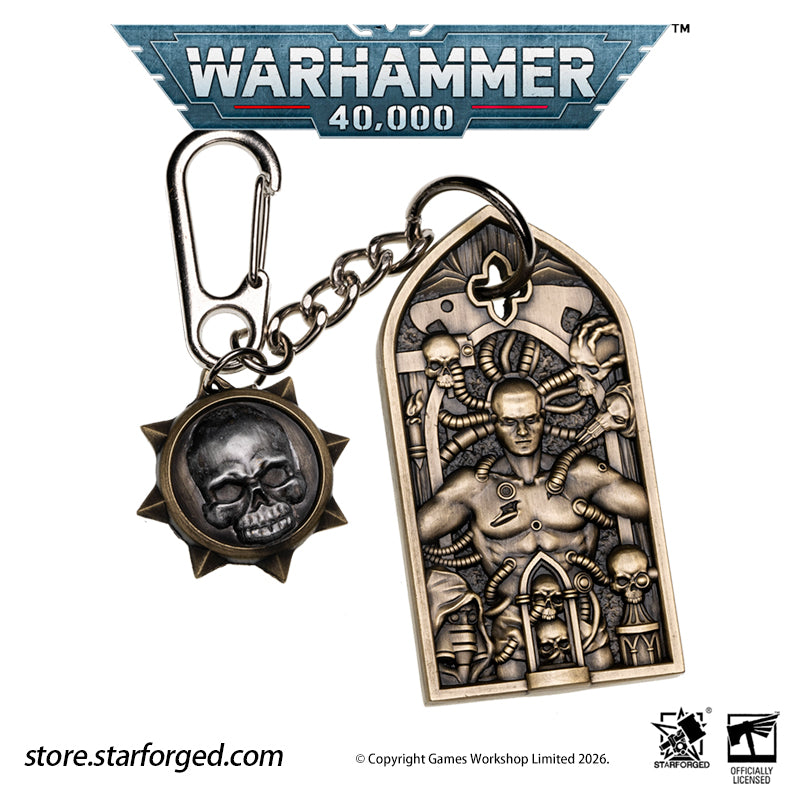 STARFORGED Warhammer 40K Space Marines Adeptus Astartes The Process of Initiation Keyring | Warhammer Gifts | Warhammer Accessories