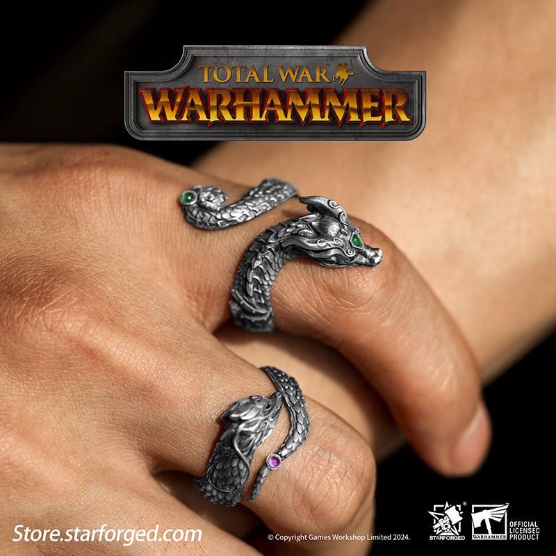 Starforged  Total War Warhammer III Dragons of Cathay  Zhao Ming & Miao Ying Dragon Ring Game Peripherals Set