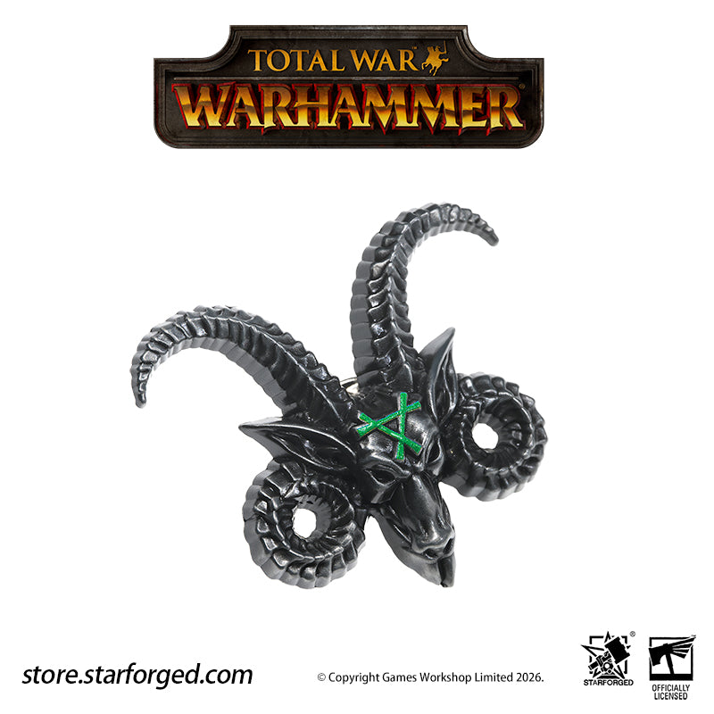 Total War III Warhammer Emblem of the Horned Rat Pin Badge Skaven Faction Race Badge Emblem