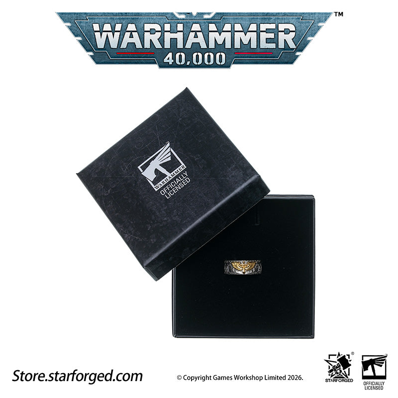 Starforged Warhammer 40K Dark Angels Space Marines Sons of Caliban Ring Accessories Game Merchandise Warhammer Gifts Fashion Accessories The Watchers in the Dark are a distinct race dwelling aboard the Rock, the Dark Angels mobile fortress-monastery.&nbsp; Small of stature and robed in long vestments, they possess an innate gift to ward off daemonic entities of Chaos, an affinity akin to the rare, enigmatic Untouchables who nullify surrounding warp energies.