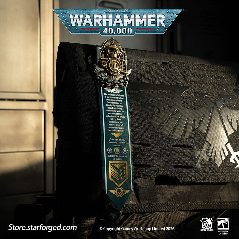 Starforged Warhammer 40K Astra Militarum Scroll Seal (Armageddon “Old One Eye” Honor Badge) Men's Fashion Accessories Armageddon is burning  The endless hordes of Orks press in without cease, and the defenders of the Imperium stand on the brink of collapse. Only one man could pull this world back from the fate of annihilation.  The Second War for Armageddon was a massive WAAAGH! launched by the Ork Warlord Ghazghkull Mag Uruk Thraka. Imperial command faltered under poor leadership
