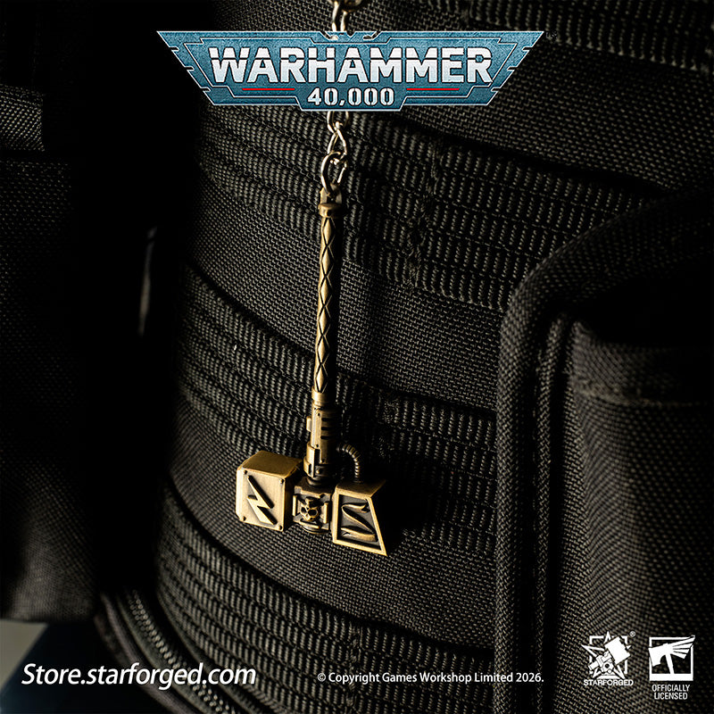 Starforged Warhammer 40000 Thunder hammer & Thunderhead KeyChain Space Marines Astartes WH40 Jewelry