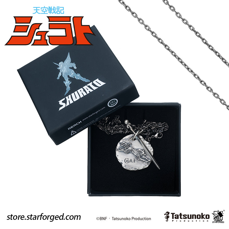 Starforged TenKuu Senki Shurato Yasha King Themed Pendant Offical Licensed Anime Collectible Gift The gale howls, and the Demon Wolf emerges.  Forged from the fateful bonds of the Hachibushu, this pendant captures the dark, solitary spirit of Yasha-Oh Gai Kuroki. Inspired by the iconic anime character, its sharply defined details faithfully bring his presence to life.  On one side lies the gentle heart of an ordinary young man; on the other, a Yasha king consumed by darkness.