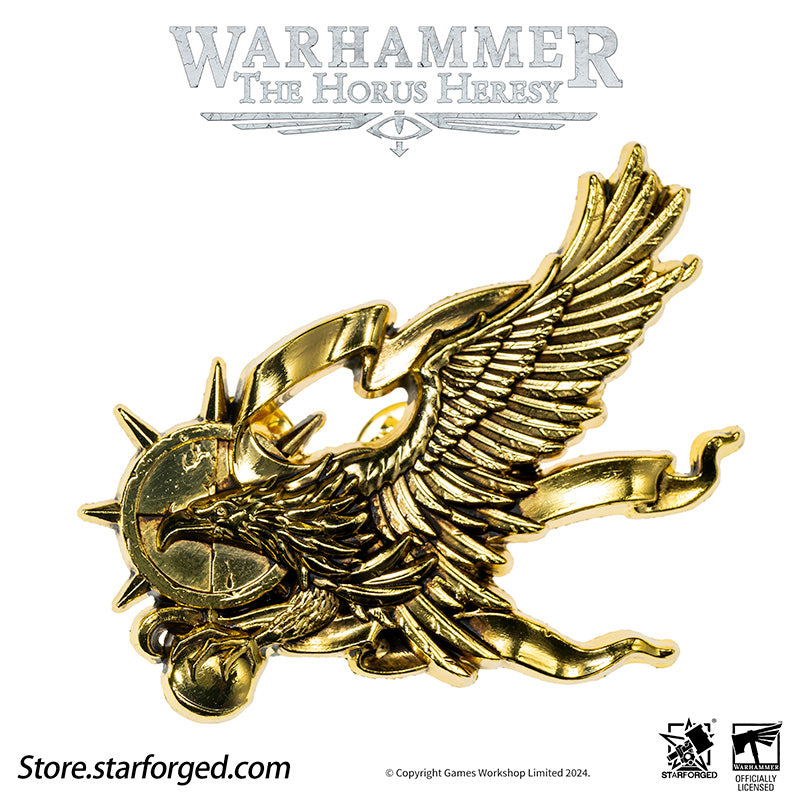 Starforged Warhammer Horus Heresy Burning  Galaxy Legion Insignia Pin Badge Brooch 30K Men's Jewelry