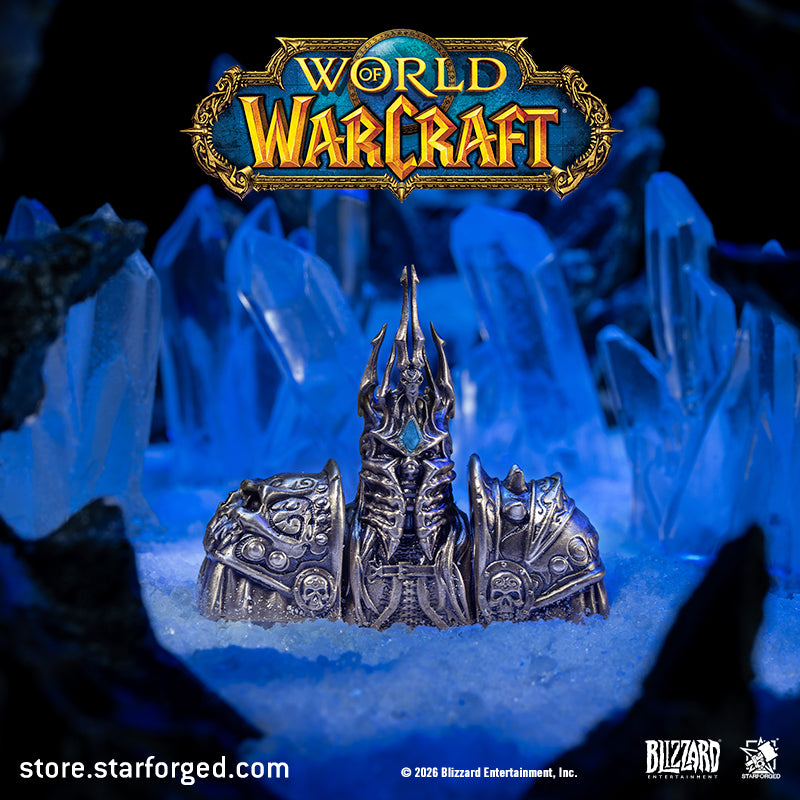 Starforged World of Warcraft Lich King Metal Keycap Men's Fashion Accessories Officially Authorized Deconstruct the Crown. Place its power at your fingertips.  Atop Icecrown, a new sovereign is crowned.  “Power is not eternal, my child.”  To don the Helm of Domination may demand a terrible price.  But to wield its power at your fingertips,  all it takes is a single strike.  “Now, we are one.”