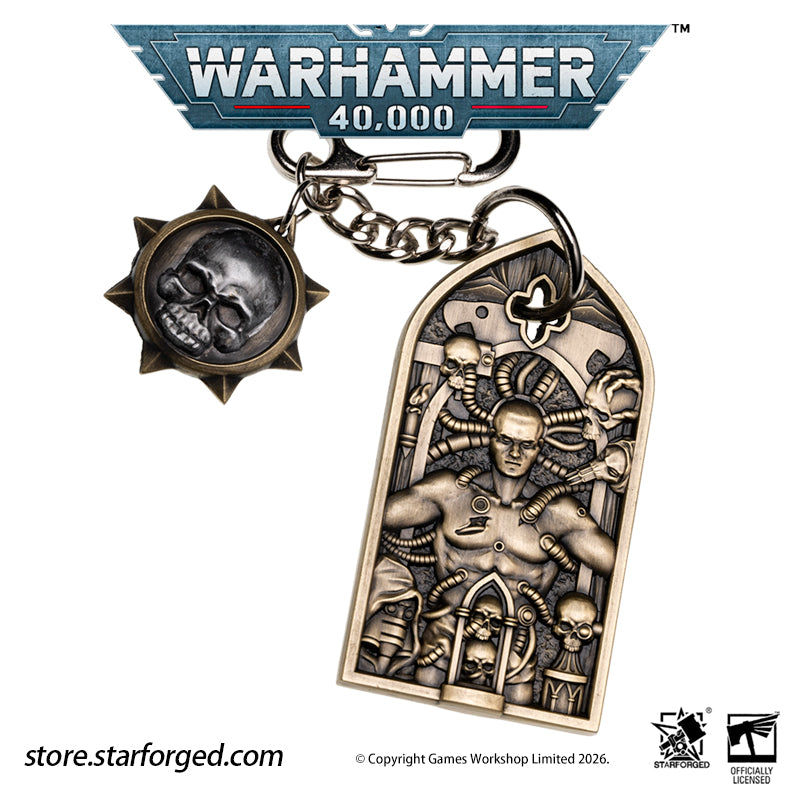 STARFORGED Warhammer 40K Space Marines Adeptus Astartes The Process of Initiation Keyring | Warhammer Gifts | Warhammer Accessories
